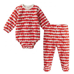 Set cu body și pantaloni cu inimioare