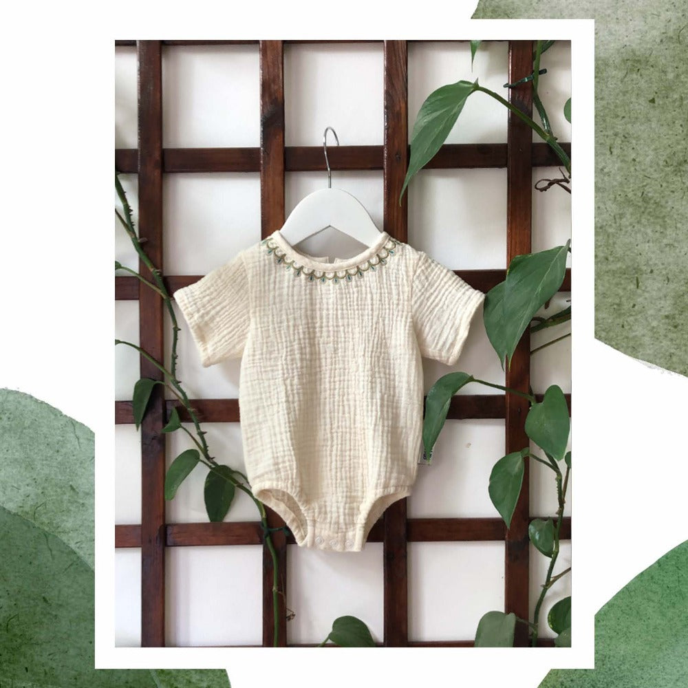 Body pentru botez si aniversari din muselina pentru bebelusi si copii