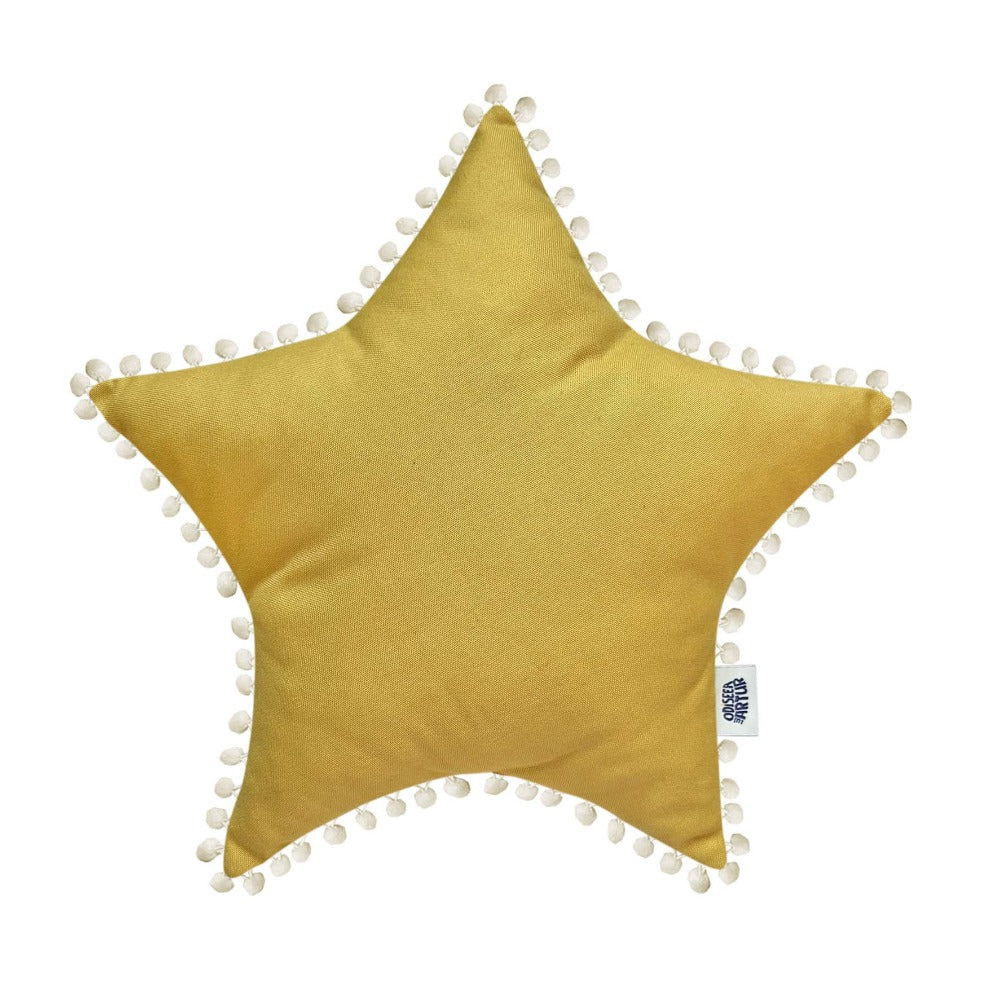 Perna decorativa din bumbac, cu ciucuri,  pentru camera copilului, forma de steluta. Odiseea lui Artur