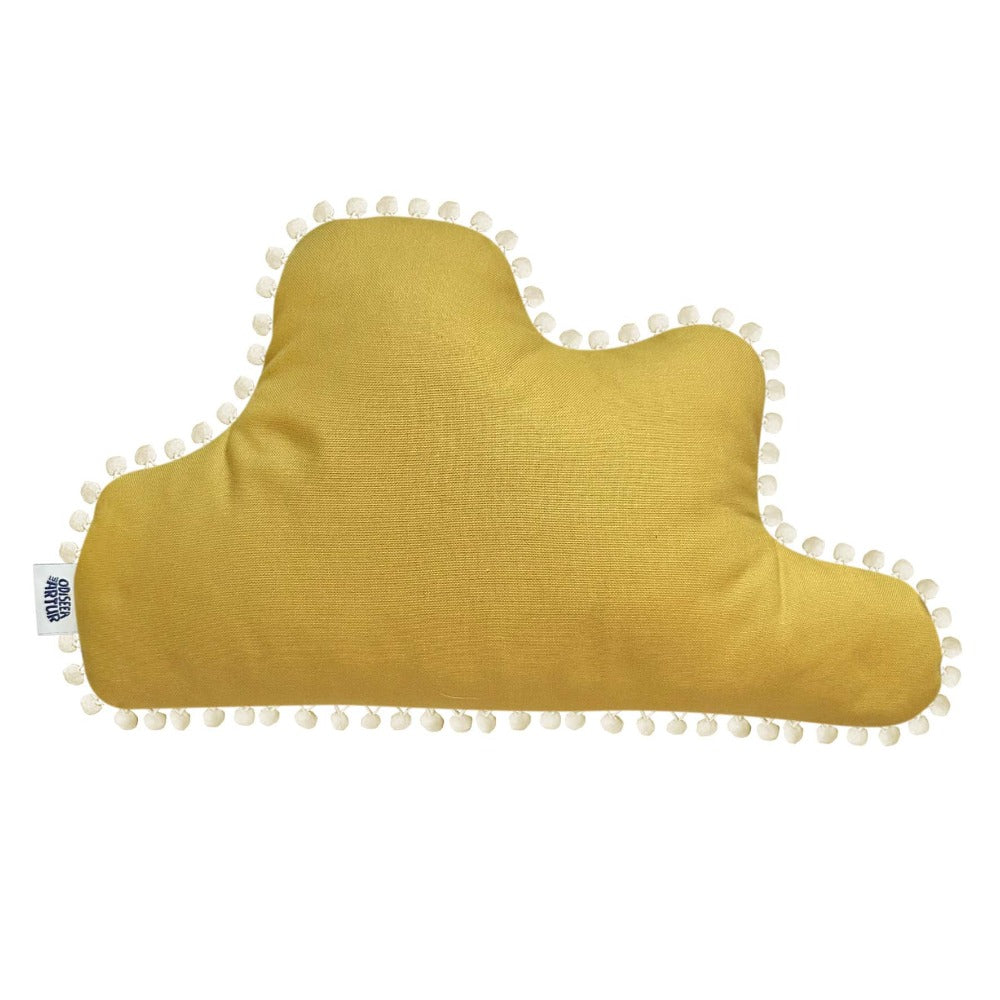 Perna decorativa din bumbac, cu ciucuri,  pentru camera copilului, forma de norisor. Odiseea lui Artur